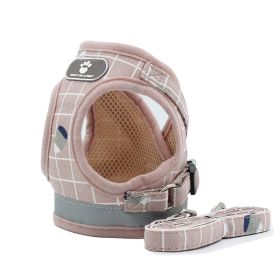 The New Dog Leash Reflective Strips Go Out At Night (Option: Light pink-S)